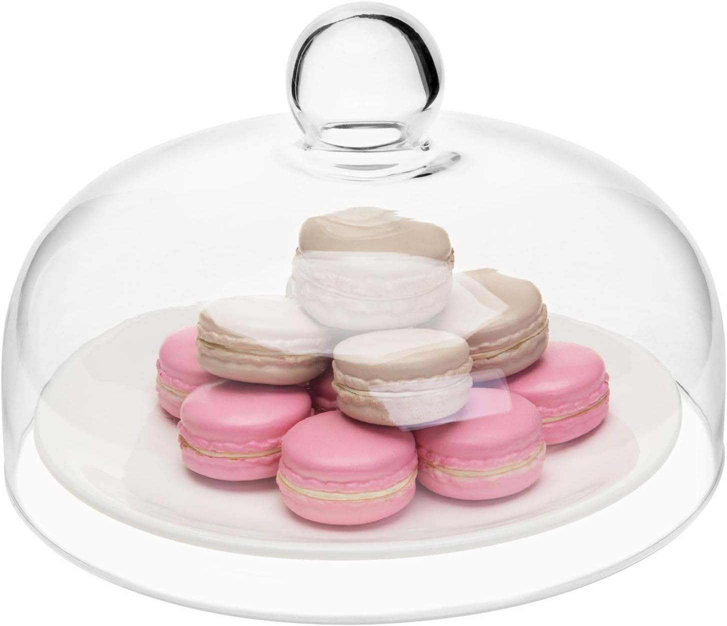 MyGift 8.7 Inch Round Glass Cake Dome Cover Pastry Display Cloche