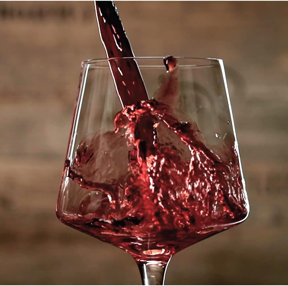 Crystal Wine Glasses Set 6, Red White Wine Large Glasses - 100% Lead-Free Glass - Pinot Noir - Burgundy - Bordeaux - 20.5-ounce