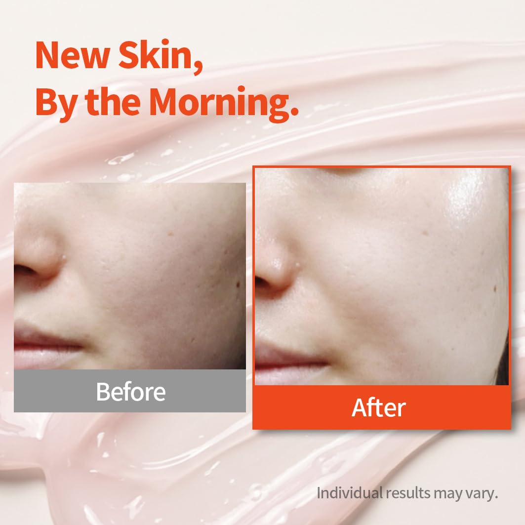 1.618 Salmon Firming Sleeping Mask 3.53oz - Korean Overnight Moisturizer Face Cream with Peptide, Vit-P, Beta Glucan, Centella Asiatica, Ceramide NP