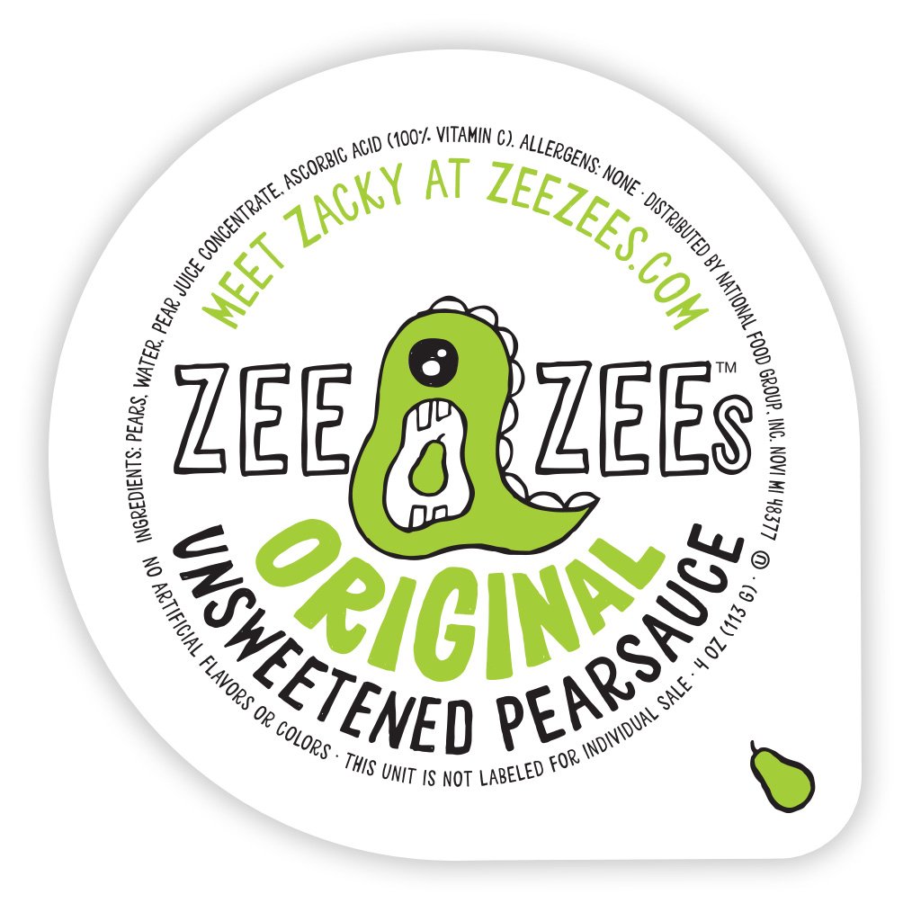 Zee Zees Mango Peach Applesauce Cups, Unsweetened, All Natural, No Sugar Added, 4 oz Cups, 24 pack