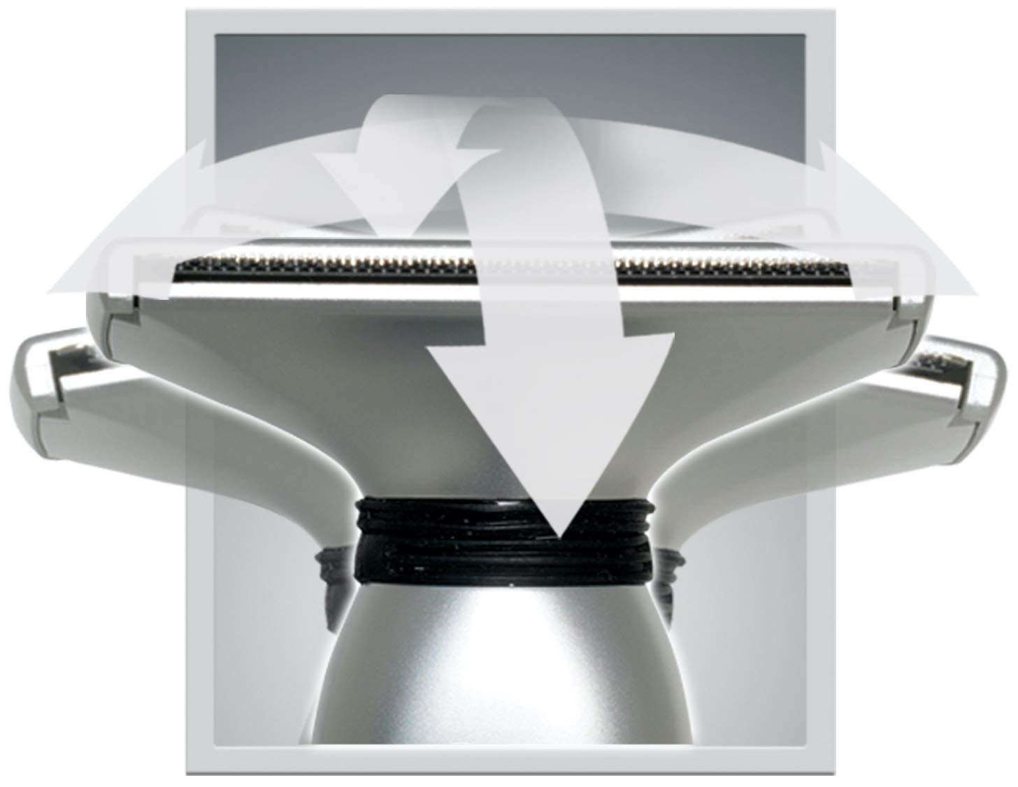 MANGROOMER - PLATINUM PRO New Back Hair Shaver Complete Attachment Head with Shock Absorber Neck and 1.8 Inch Blade Design!