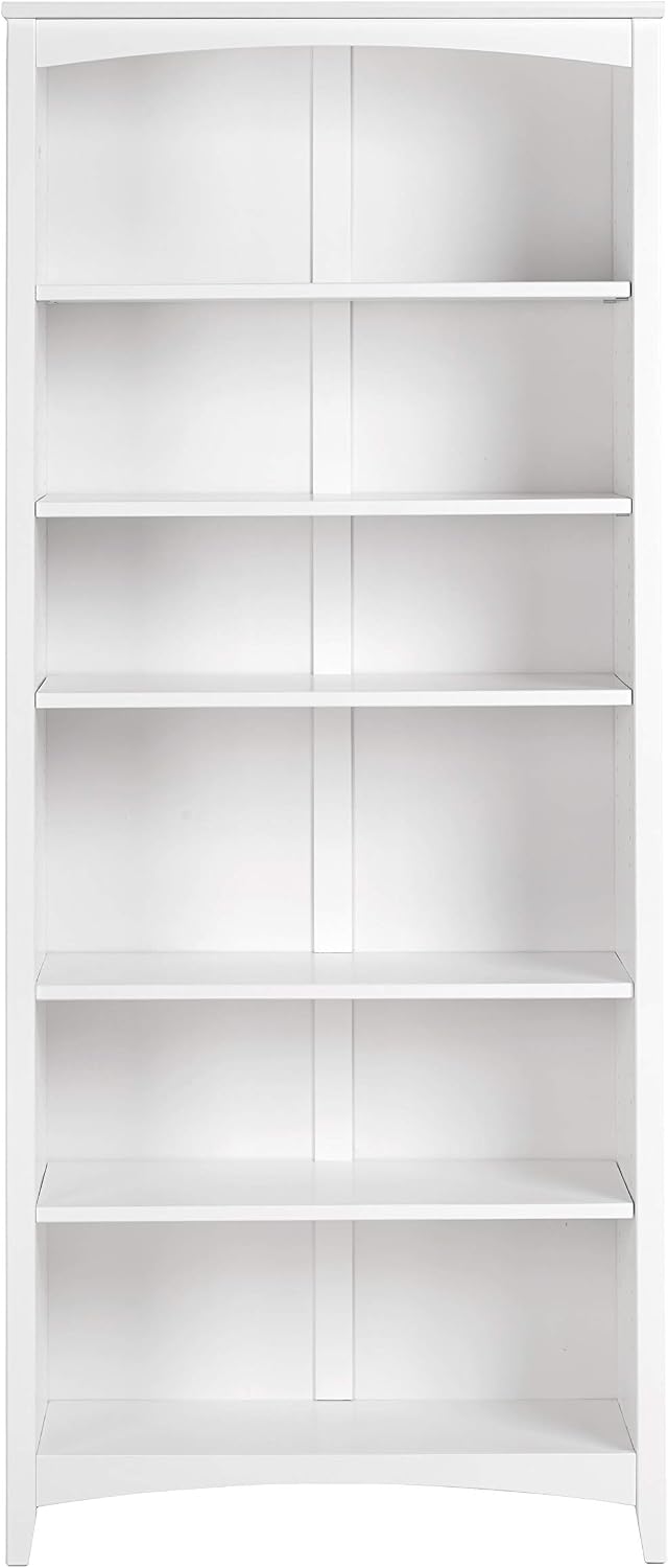 Shaker Style 3 Shelf Bookcase / Solid Wood / 36" High / Adjustable Shelving / Closed Back / Display Bookshelf for Living Room, Bedroom, Home and Office, White