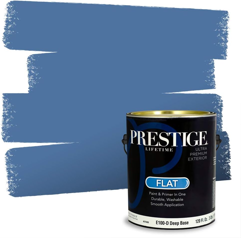 PRESTIGE Paints Exterior Paint and Primer In One, 1-Gallon, Semi-Gloss, Comparable Match of Sherwin Williams* Nifty Turquoise*