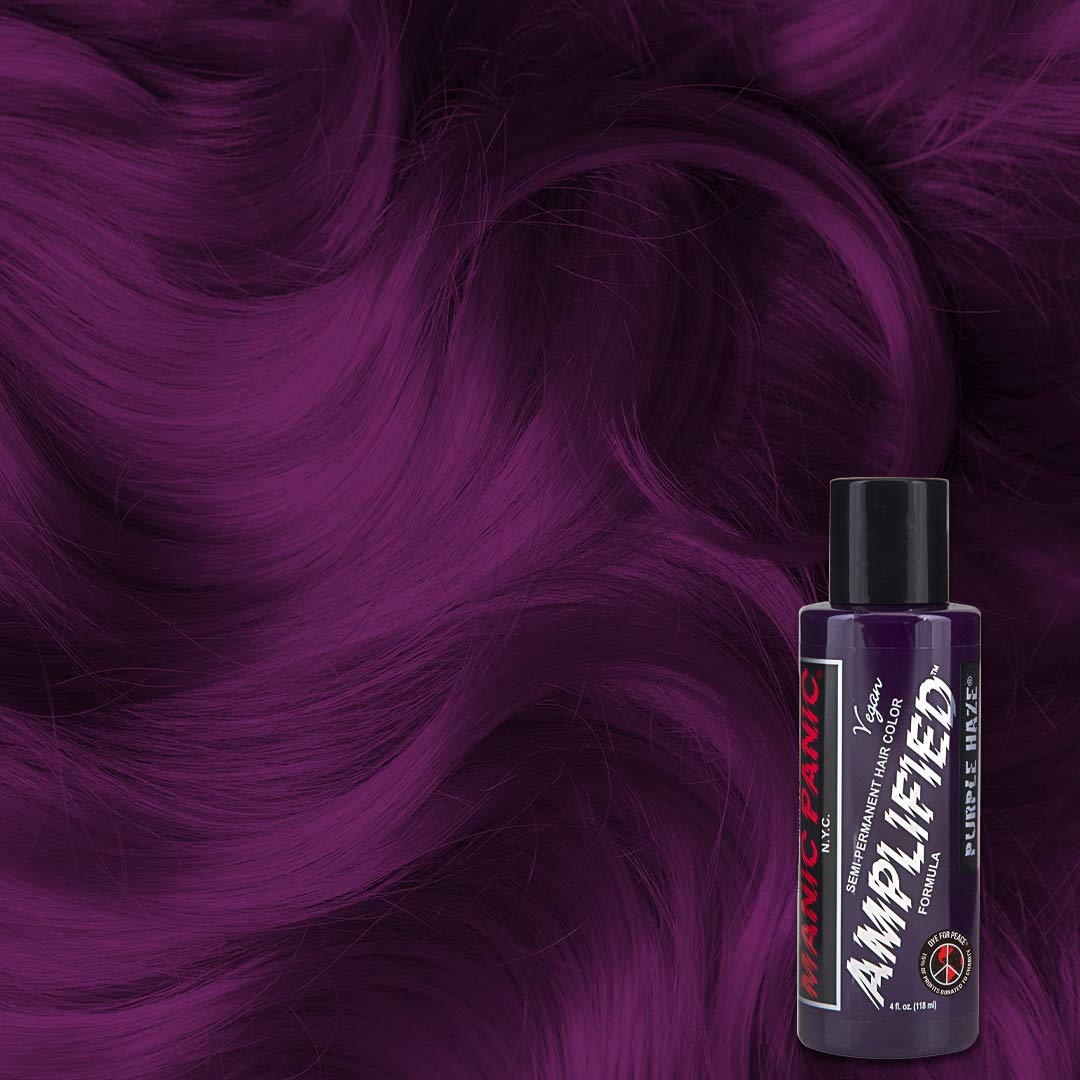 MANIC PANIC Cotton Candy Pink Hair Color - Amplified - Semi Permanent Hair Dye - Bright Pink Cool Toned Color - Glows in Blacklight - Vegan, PPD & Ammonia-Free - For Coloring Hair on Women & Men