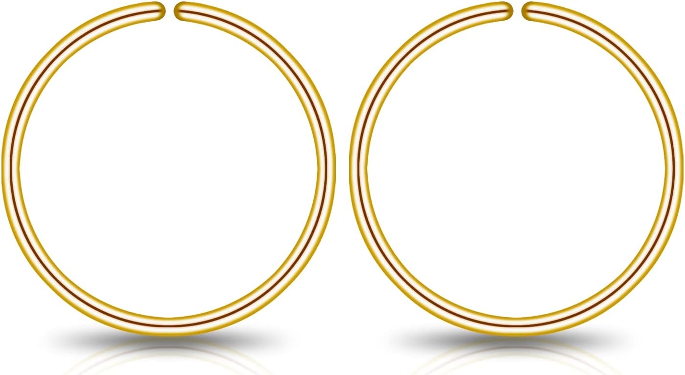 Small Gold or Sterling Silver Huggie Hoop Earrings for Women Cartilage Nose Helix Tragus