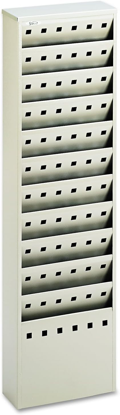 Safco 4321BL Steel Magazine Rack, 11 Pockets - Durable Wall Mounted Black Steel Construction with Optional Base - Perfect Office or School Resource Solution