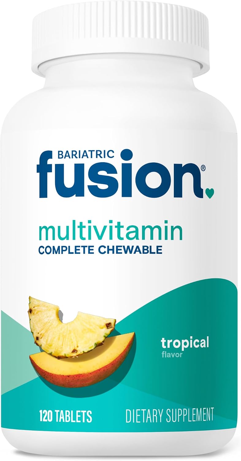 Bariatric Fusion Orange Cream Flavored Complete Chewable Bariatric Multivitamin with Iron for Bariatric Surgery Patients Including Gastric Bypass and Sleeve Gastrectomy - 120 Tablets