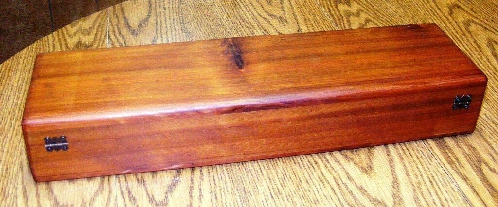 Steve's Gift Shoppe Native American Cedar Feather Box (Church Box) Handcrafted in Oregon USA With Latch/No lining, 18 x 5 x 3 (LxWxH)