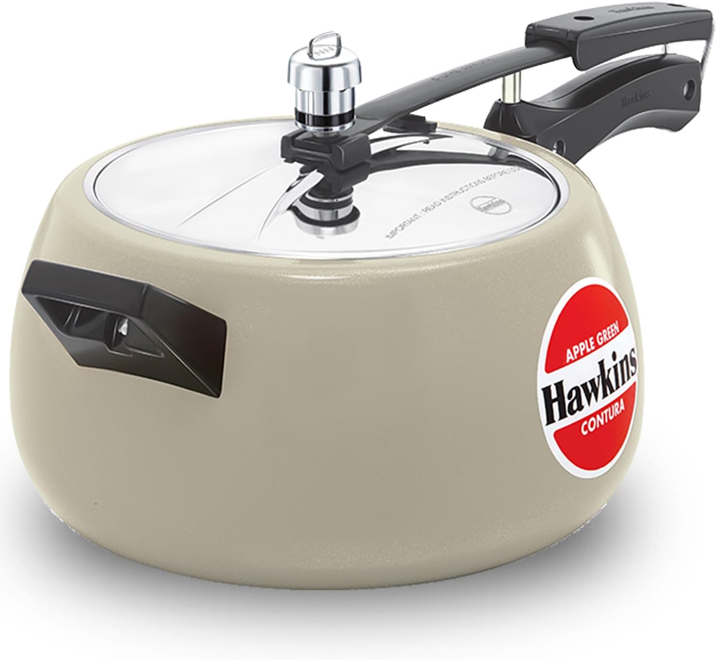 Hawkins 5 Litre Contura Pressure Cooker, Ceramic Coated Handi Inner Lid Cooker, Tomato Red (CTR50)