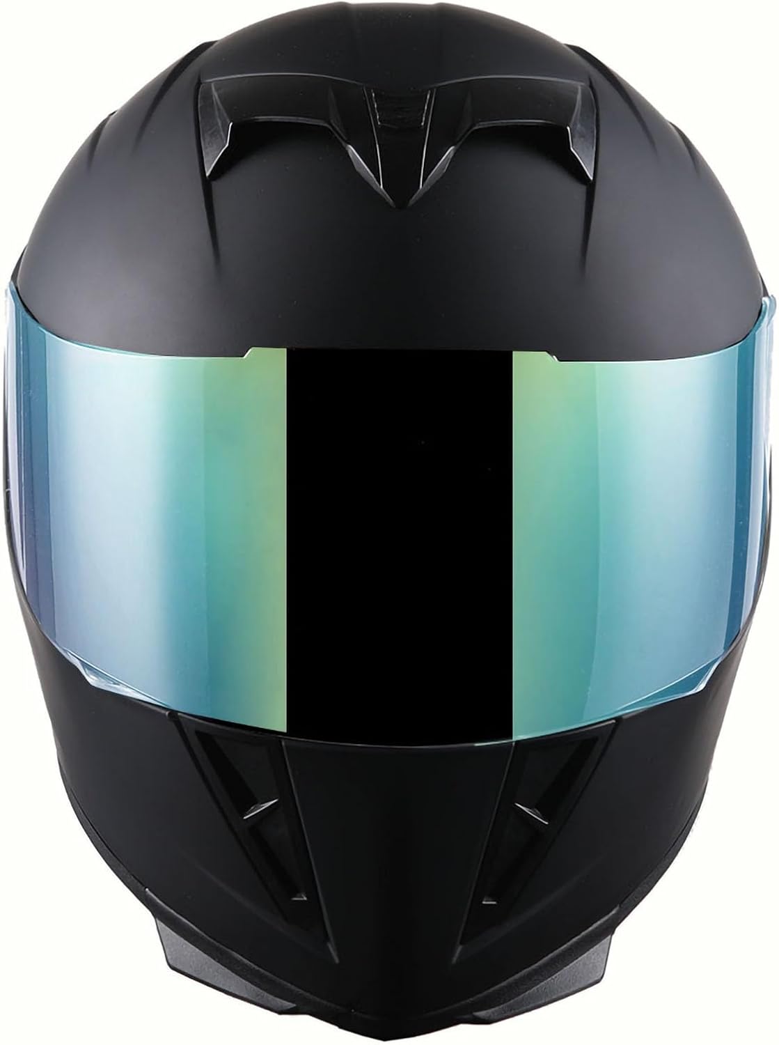 1Storm Motorcycle Full Face Helmet Skull King Matt Black + One Extra Clear Shield: HJK311