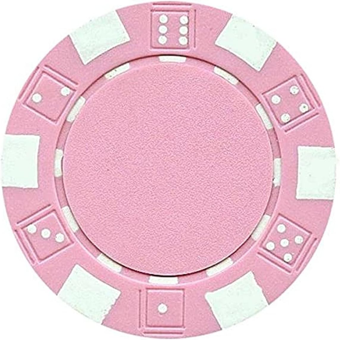DA VINCI 50 Clay Composite Dice Striped 11.5 Gram Poker Chips, Choose from 11 Colors
