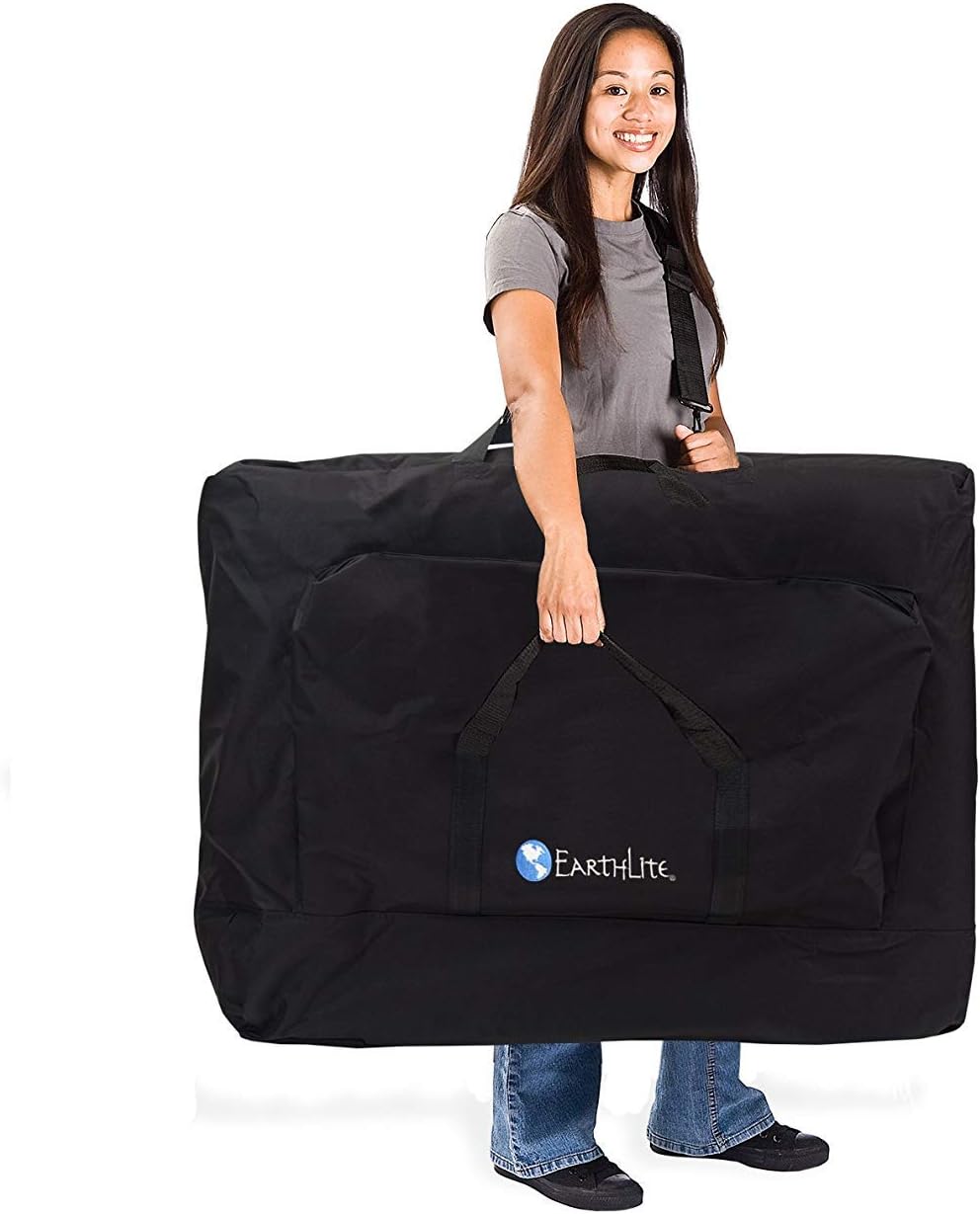 EARTHLITE Premium Portable Massage Table Package SPIRIT - Spa-Level Comfort, Deluxe Cushioning incl. Flex-Rest Face Cradle & Strata Face Pillow, Carry Case (30/32” x 73”) - Made in USA