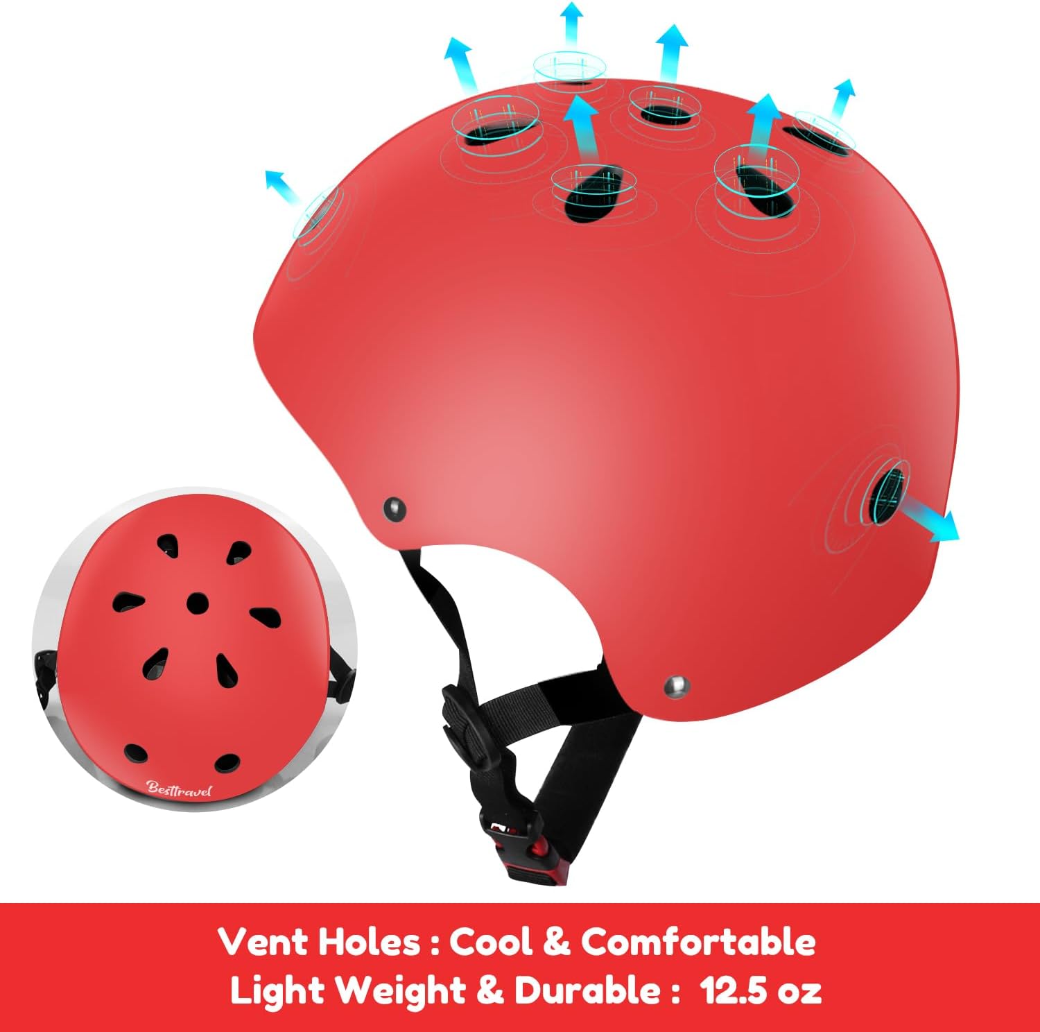 Besttravel Kids Helmet, Toddler Adjustable Kids Ages 3-8 Years Old Boys Girls Multi-Sports Safety