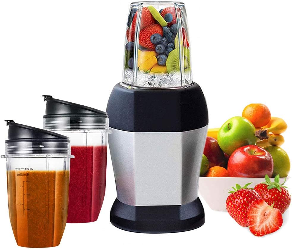 Blender Cups Fit for Ninja, Replacement Parts 16OZ Cups with Lids