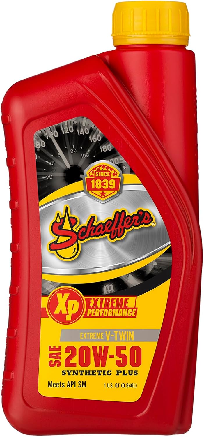 Schaeffer Manufacturing Co. 0707-012S Extreme V-Twin Synthetic Plus Racing Oil 20W-50, 1-Quart Bottle