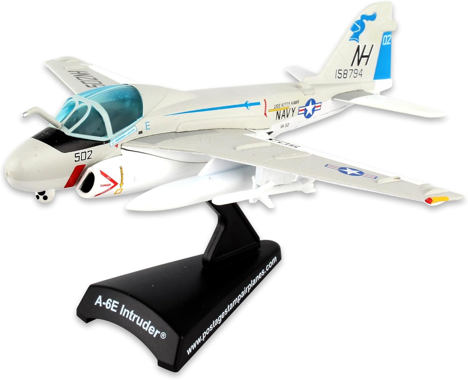 Daron Worldwide Trading Postage Stamp A-6 Intruder Va-52 Knightriders 1/14 Airplane Model