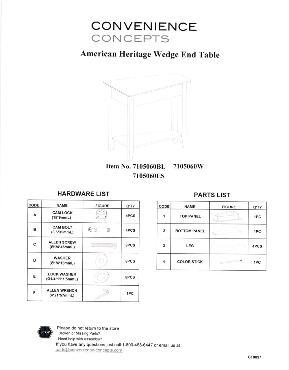 Convenience Concepts American Heritage Wedge End Table 24" - Classic Living Room Table with Storage Shelf, Side Table for Family Room, Bedside Table, Espresso
