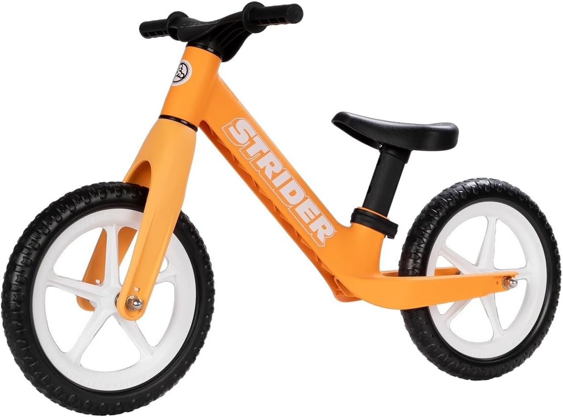 Strider 12 Comp, No Pedal Balance Bike for Kids Ages 1–3 Years | No-Pedal Composite Bike, Adjustable Seat, Lightweight Frame, Easy Assembly, Durable All-Weather Plastic, Never Flat Tires