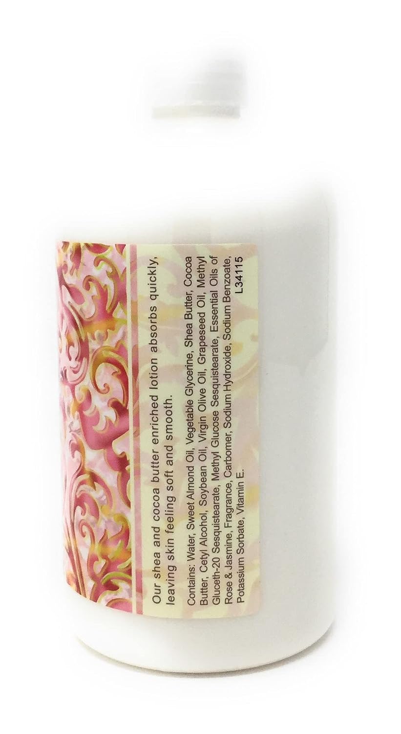Greenwich Bay Trading Company Shea Butter Lotion, Rosewater & Jasmine 16 Fl Oz