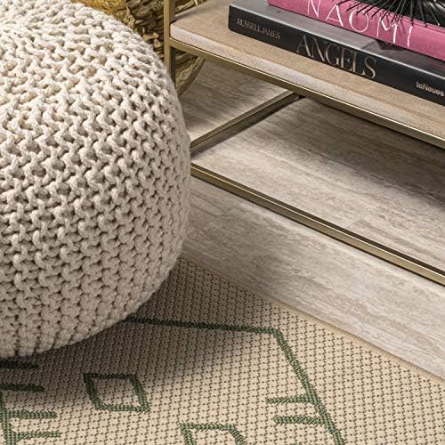 JONATHAN Y Boho Moroccan Indoor Outdoor Area Rug 3X5 Ivory/Navy, Casual for Backyard, Patio, Porch, Easy-Cleaning, High Traffic, Pet-Friendly