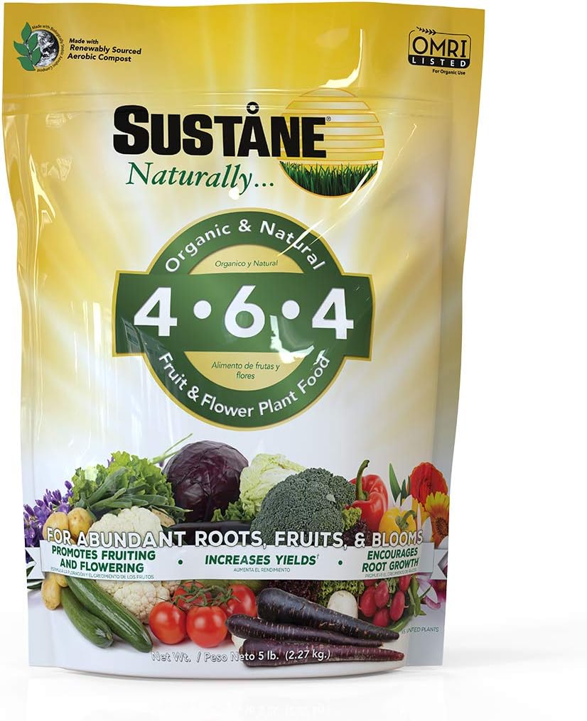 Sustane All Natural Flower and Vegetable Plant Food, 5-Pound