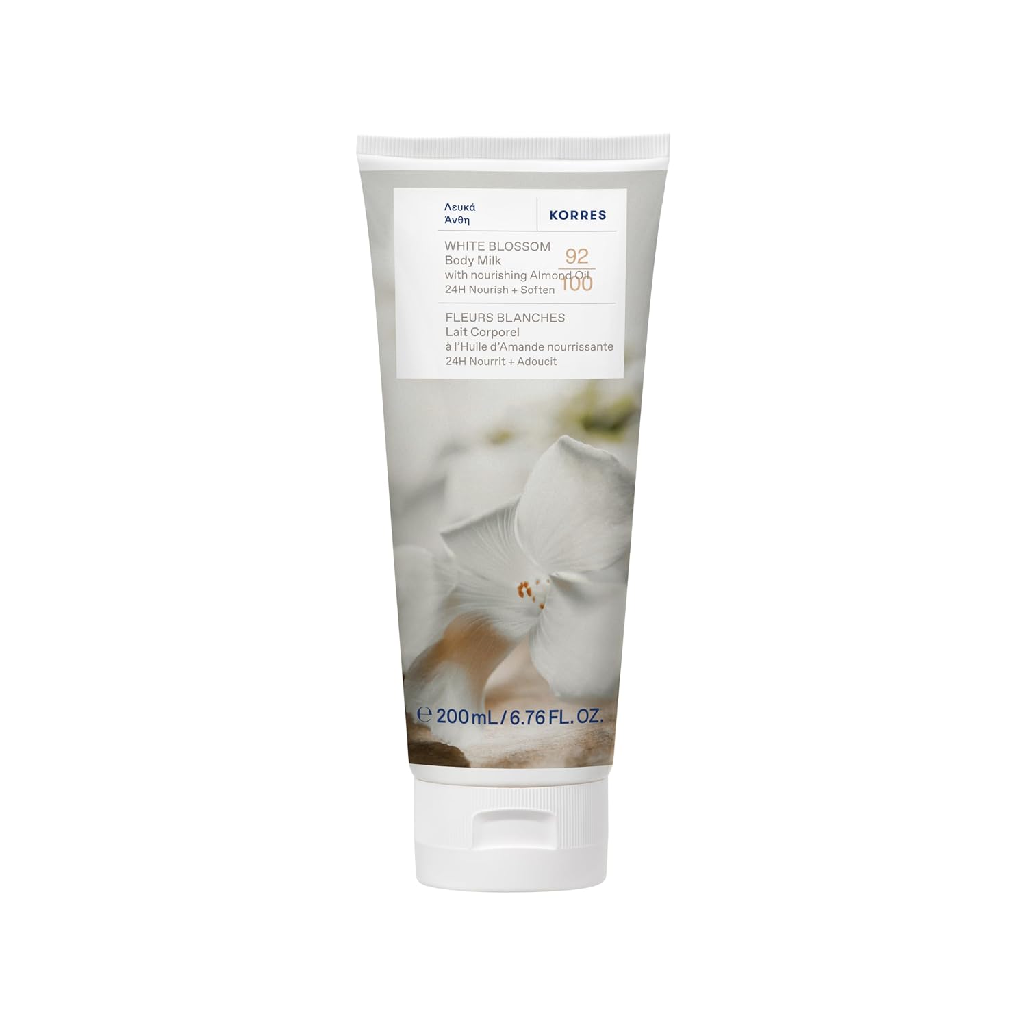 KORRES Olive Blossom Body Milk, Hydrating Lotion, 6.76 Fl Oz | With Aloe Extract, Greek Almond Oil & Provitamin B5; vegan, silicone- and paraben-free; one of 12 KORRES Body Milk scents.