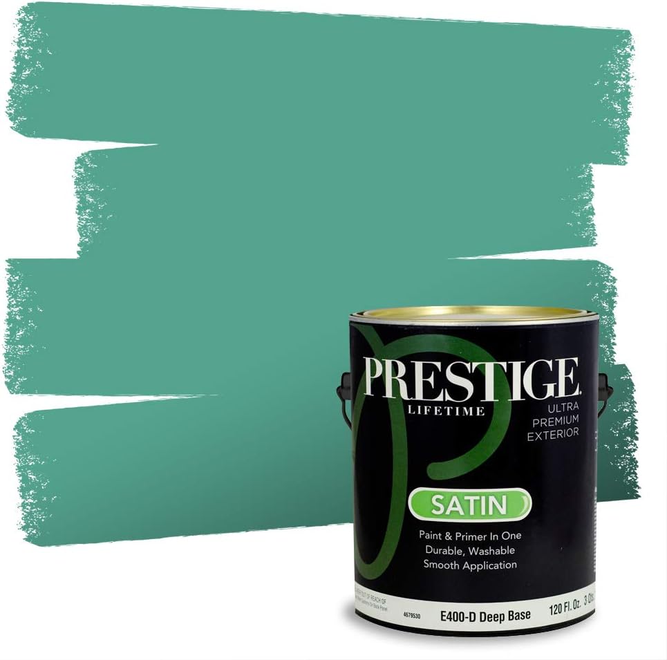 PRESTIGE Paints Exterior Paint and Primer In One, 1-Gallon, Semi-Gloss, Comparable Match of Sherwin Williams* Electric Lime*