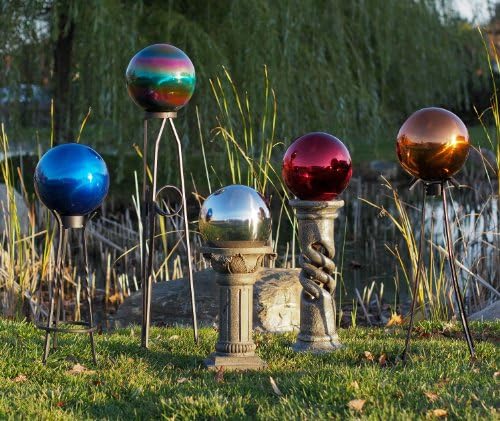 Echo Valley 8100 10-Inch Glass Gazing Globe, Mirror Finish, Blue