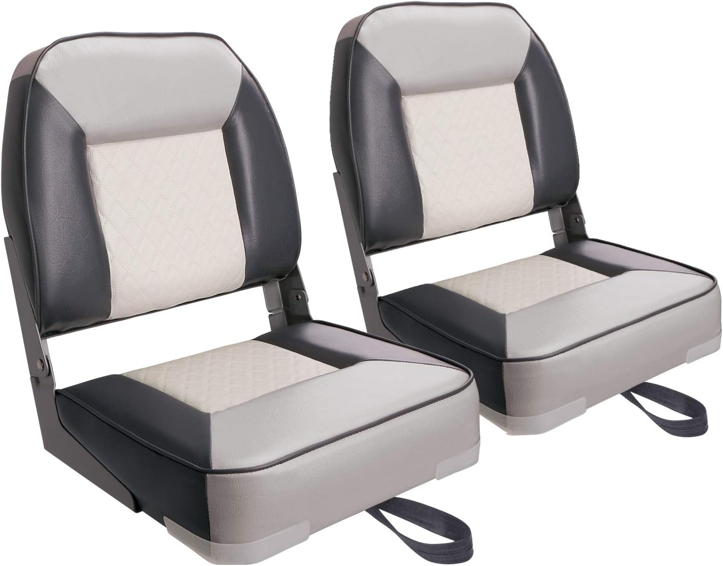 XGEAR Fold-Down Boat Seat, Low Back Fishing Boat Chair