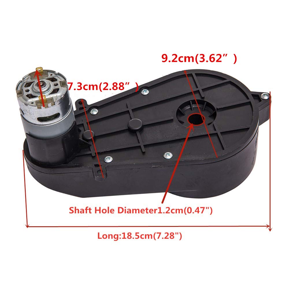 weelye 12V550 40000RPM Gearbox with High Torque 12V DC Motor for Kids Ride on Car SUV Parts