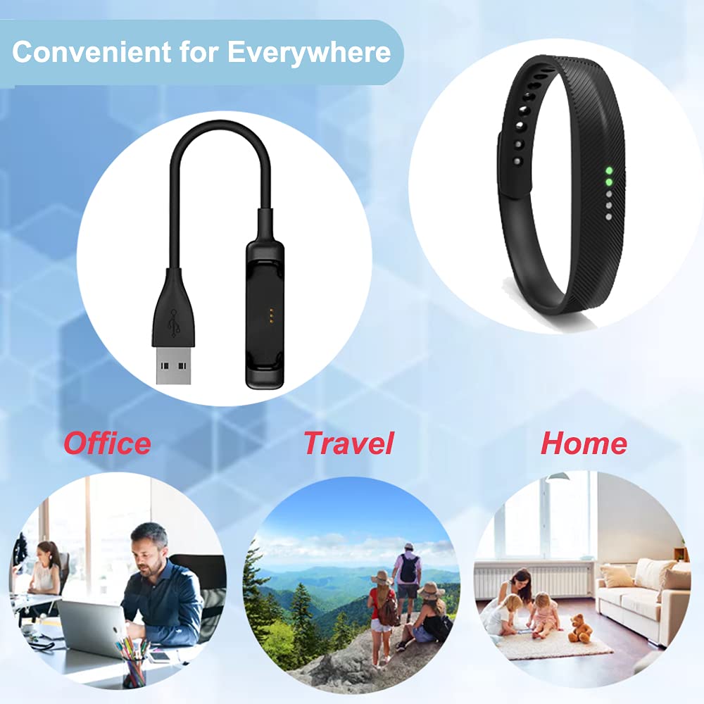 Charger Cable for Fitbit Flex 2, USB Charger Charging Cable for Fitbit Flex 2 (2Pack, 30cm/1ft)