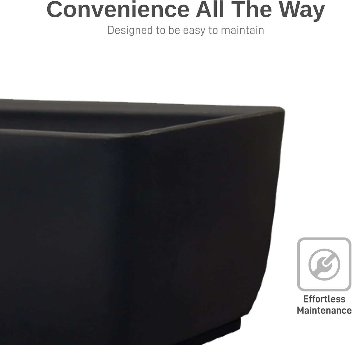 RTS Home Accents 30" Urban Rectangular Garden Planter, Graphite - Stylish, Durable, and Weather-Resistant Planter for Outdoor Gardens, Patios, and Urban Spaces