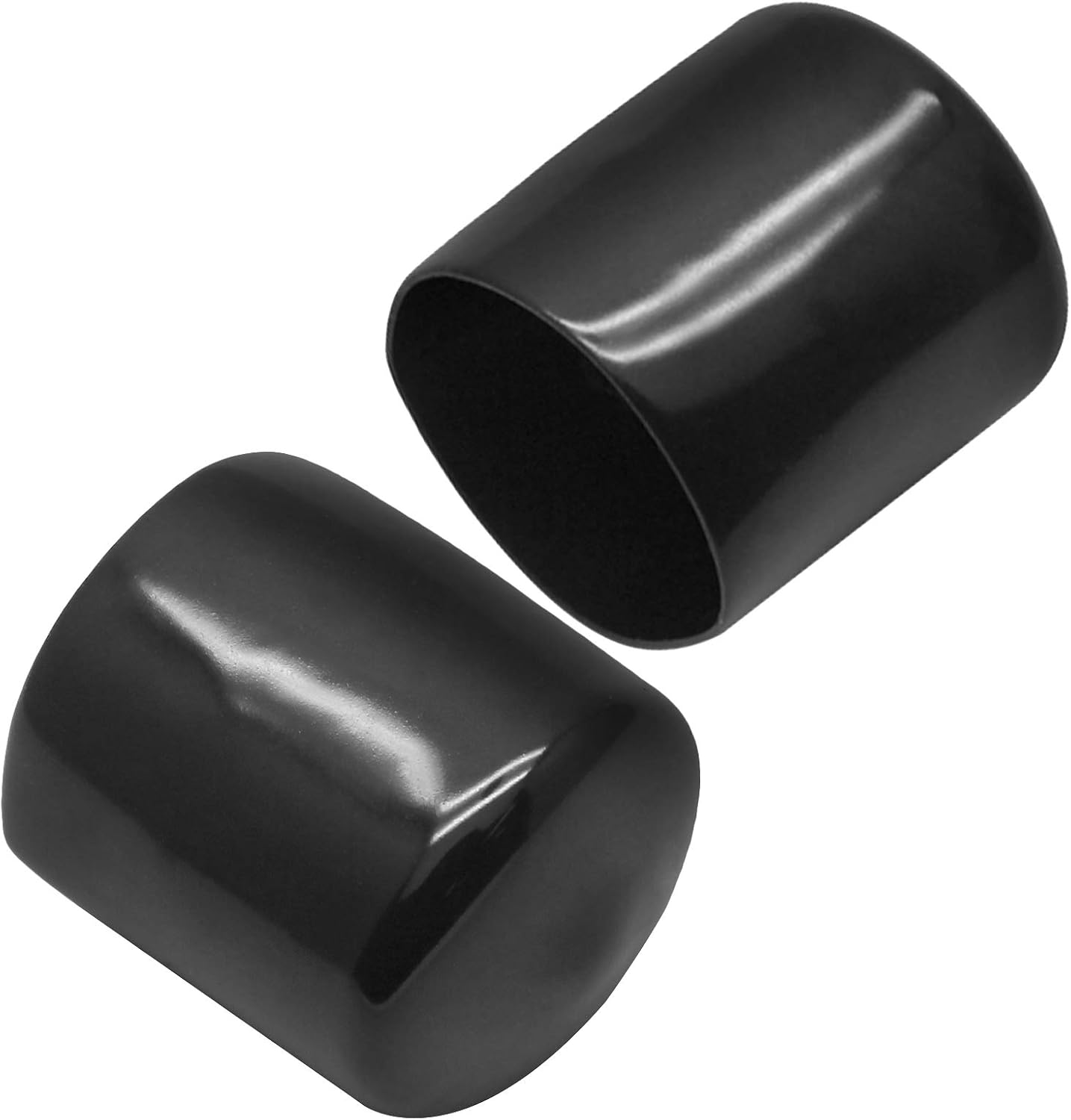 Bonsicoky 12Pcs Round Rubber End Caps 5/8" (16mm) ID, Black