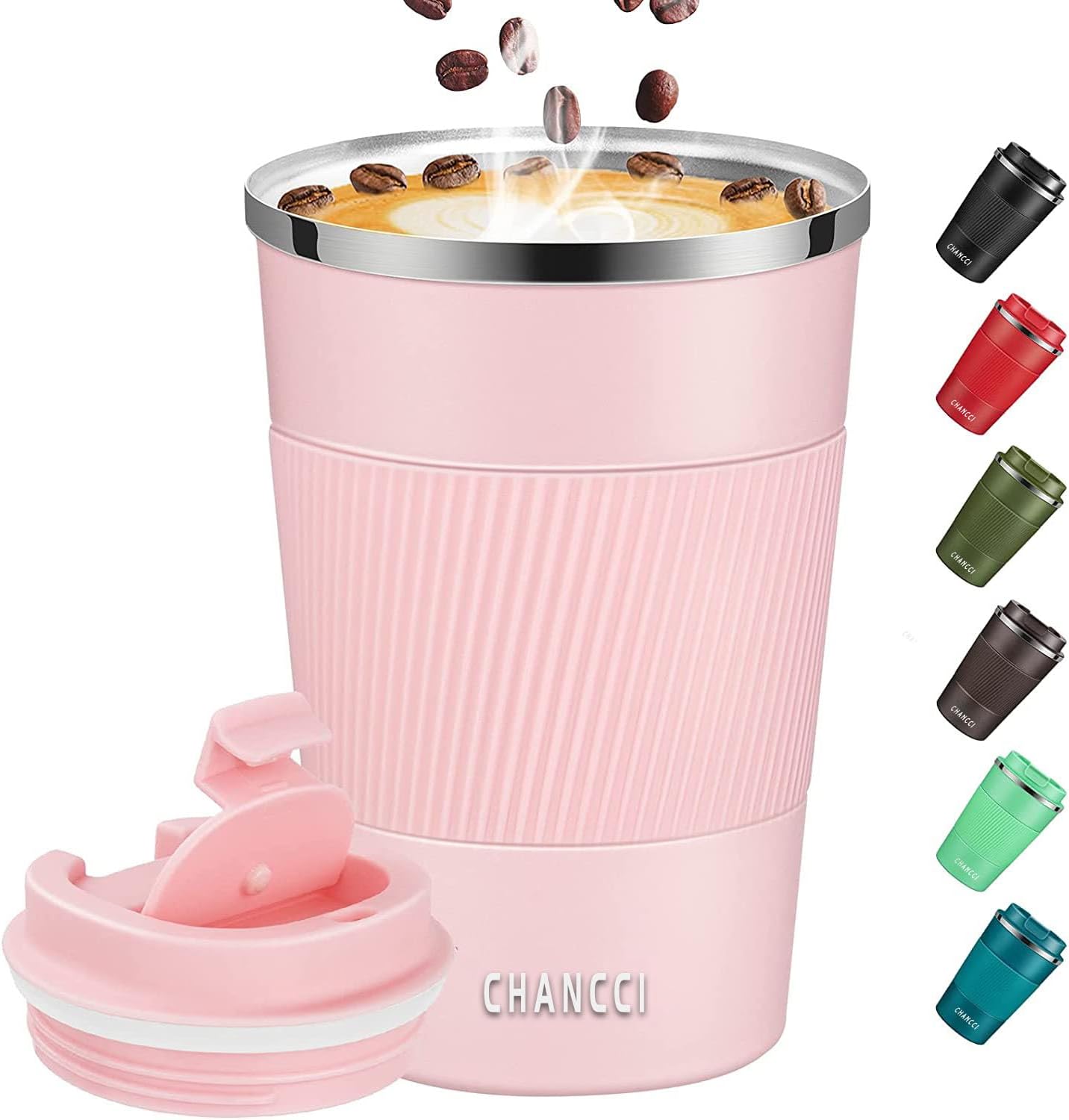 16oz Travel Coffee Mug Spill Proof, Insulated Coffee Mug with Lid, Leakproof Coffee Tumbler, Stainless Steel Vacuum Coffee Cup for Hot/Cold Drinks