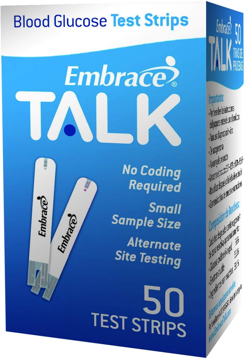 Omnis Health Embrace Blood Glucose Test Strips, 50ct