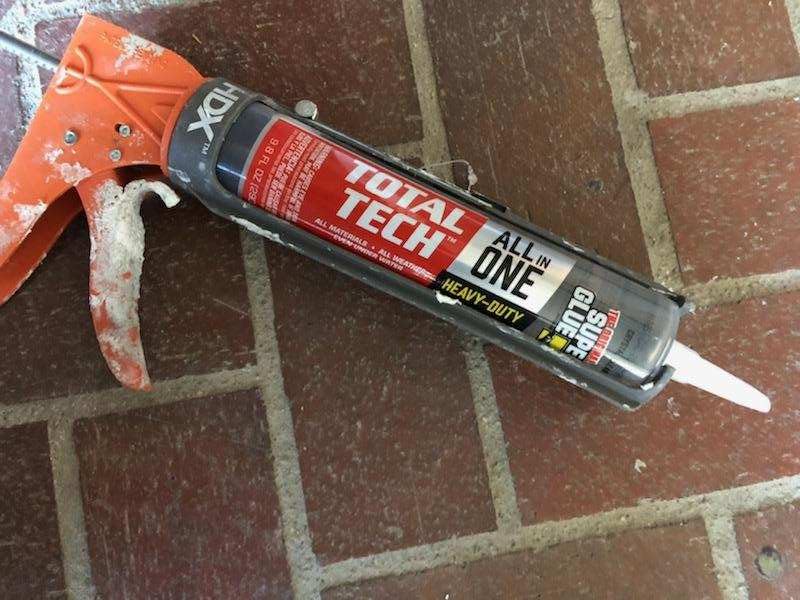 Total Tech, White, 9.8oz Cartridges, Heavy-Duty Construction Adhesive & Sealant Caulk, Flexible, All-Weather, Watertight, UV-Resistant, High Strength, Instant Grab, Ideal for Pools, Bathtubs