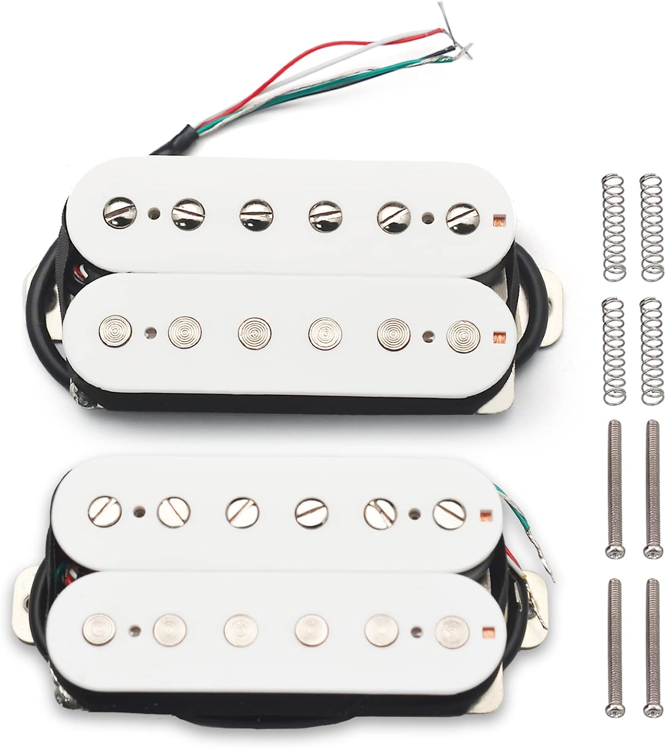 SAPHUE Alnico 5 Humbucker Pickup Double Coil Electric Guitar Pickups Set with Neck and Bridge with Prewired and Screws Parts Accessories Kit Black