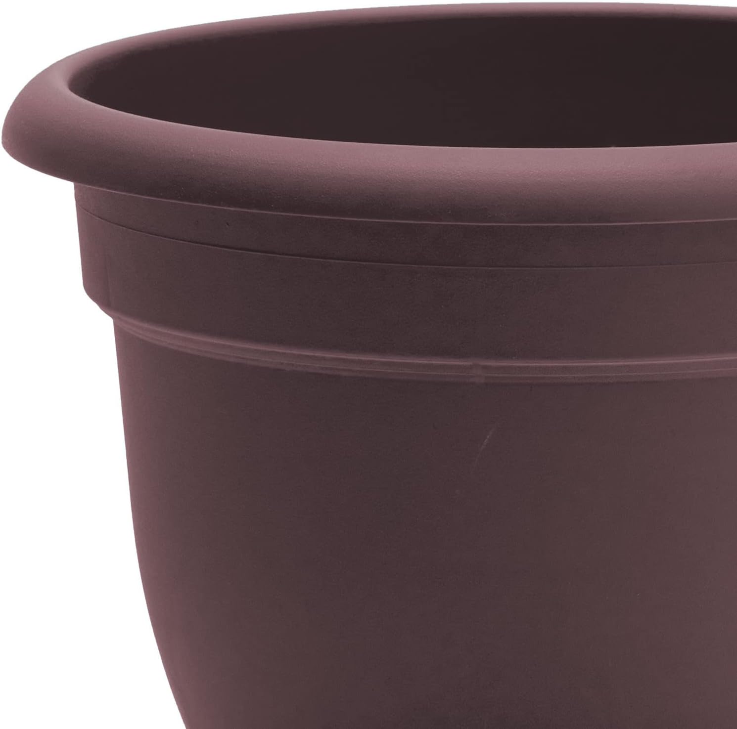 Bloem Ariana Pot Planter: 16" - Black - Durable Resin Pot, for Indoor and Outdoor Use, Gardening, Self Watering Disk Included, 6 Gallon Capacity