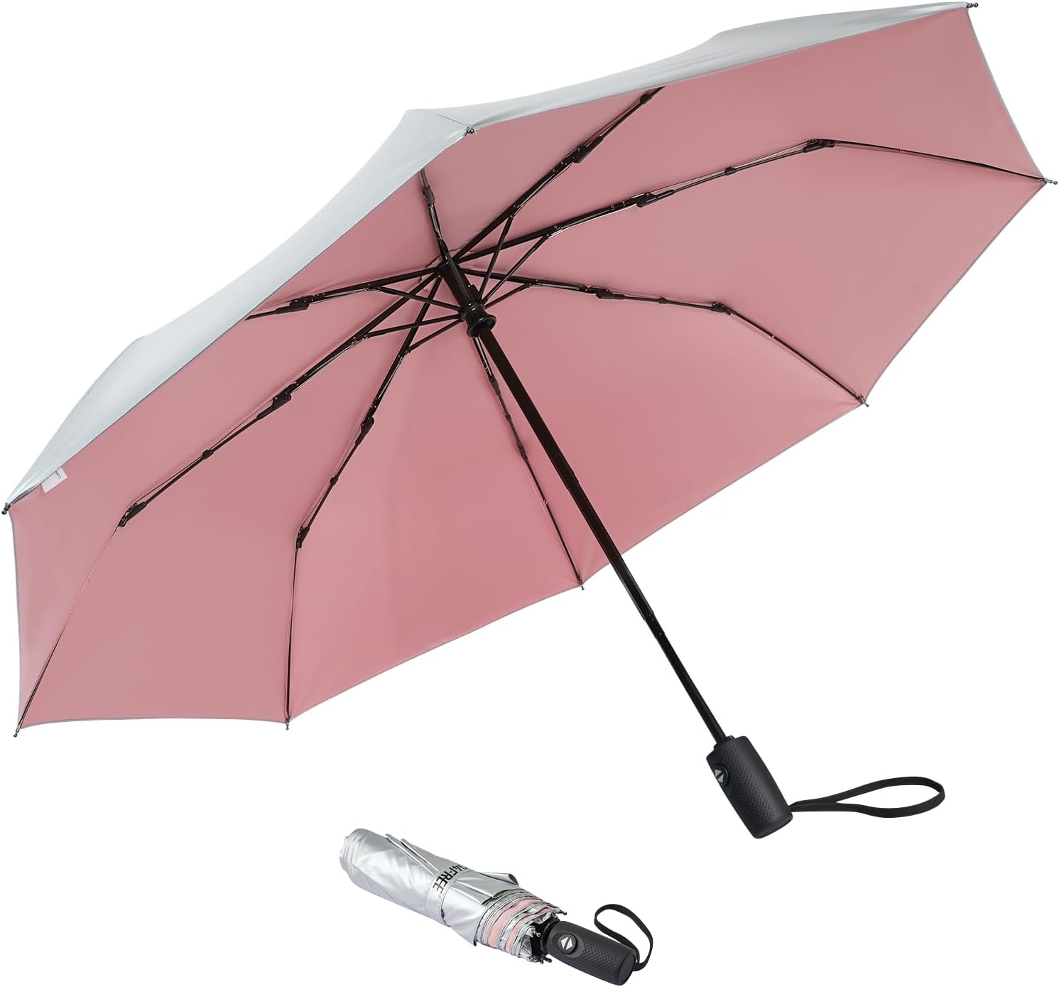 G4Free UPF 50+ UV Protection Travel Umbrella 42/46 Inch Auto Open Close