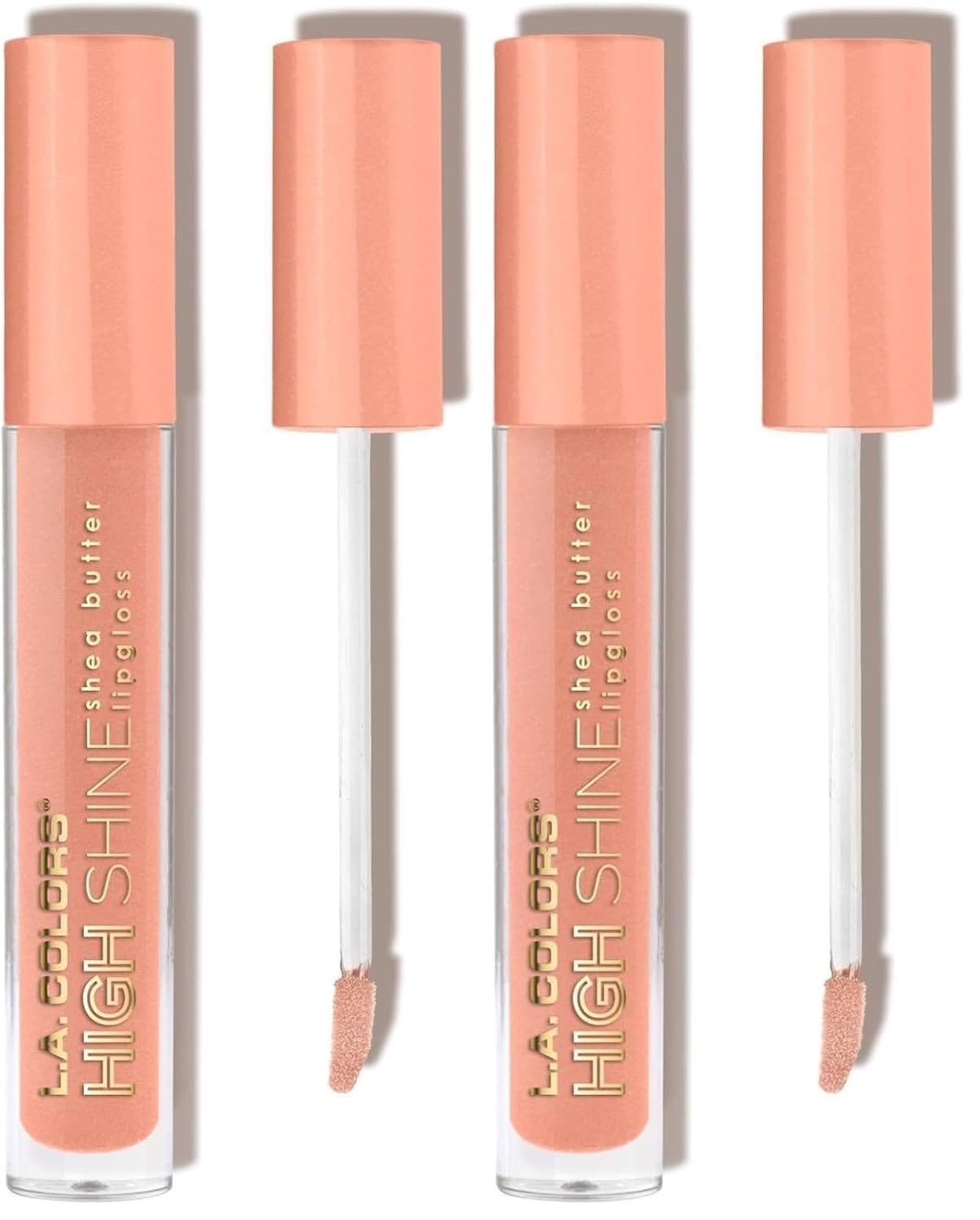 L.A. COLORS High Shine Shea Butter Lip Gloss, Baby Cakes, 0.14 Oz