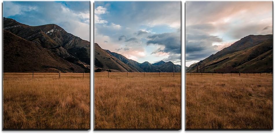 wall26 - 3 Piece Canvas Wall Art - Blue Ocean Waves - Modern Home Art Stretched and Framed Ready to Hang - 16"x24"x3 Panels