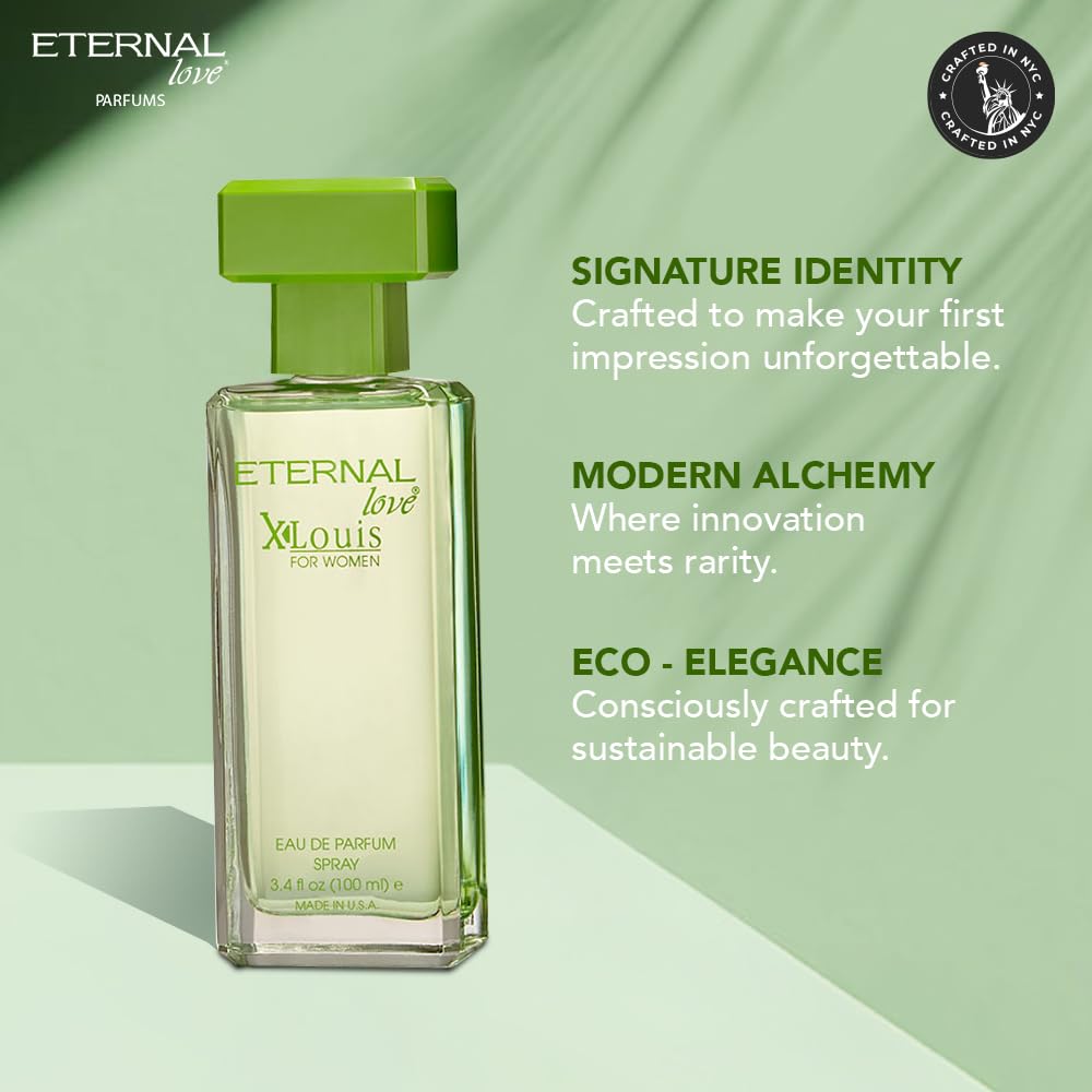 Eternal Love for Women - Long Lasting Eau de Parfum Spray - Premium Floral Fragrance with Peach & Sandalwood - Soft Feminine Scent - 3.4oz