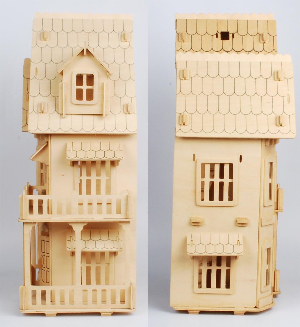 NWFashion Wooden Dream Dollhouse DIY Kits 3D Puzzle for Christmas Party Halloween House (Dream House)