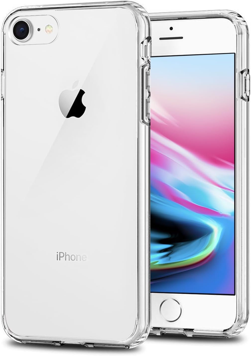 TENOC Phone Case Compatible with iPhone SE (2nd 2020 and 3rd 2022 Generation) & iPhone 7 & iPhone 8, Clear Case Shockproof Protective Bumper Slim Cover for 4.7 Inch