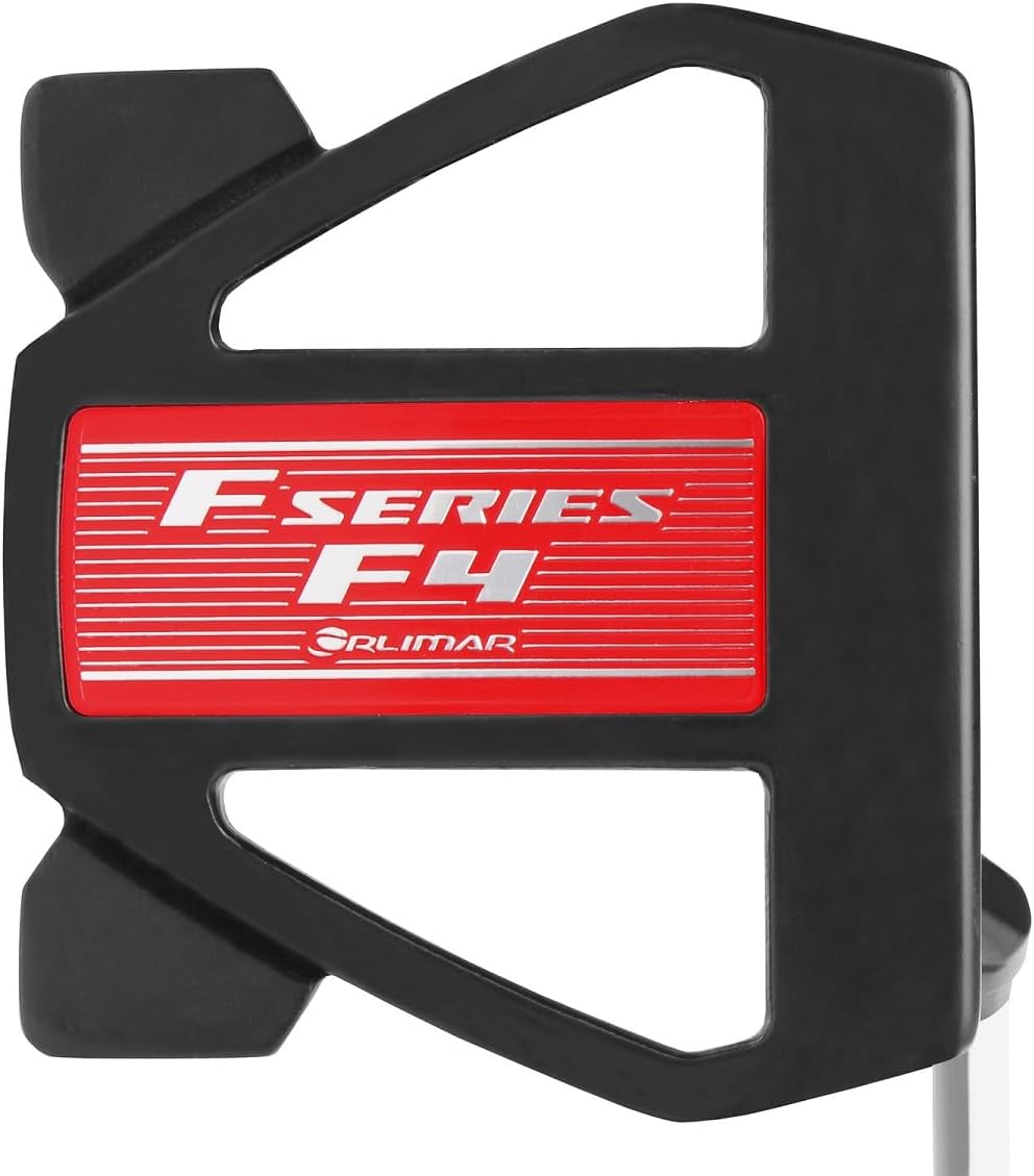 Orlimar Golf F4 Mallet Mid Length Putter, Black, Right Handed, 38" | Counter Balanced, 16" Long Oversize Putter Grip, Headcover Included