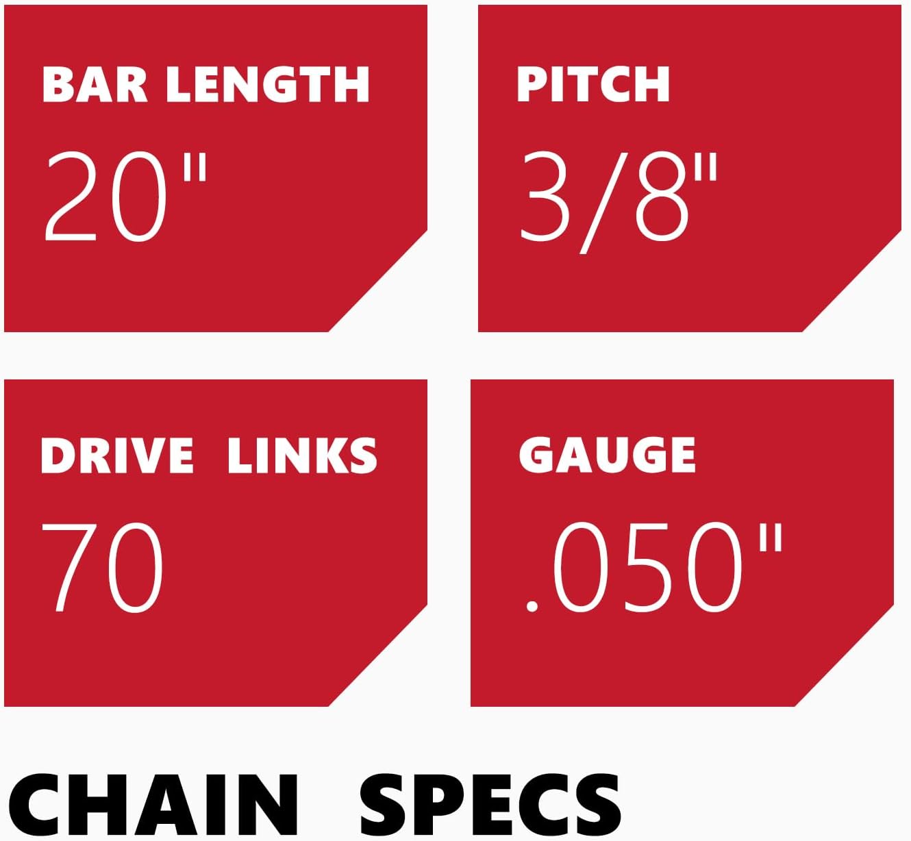 KAKEI 18 Inch Chainsaw Chain 3/8" LP Pitch .050" Gauge 62 Drive Links Fits Poulan, Kobalt, Echo, Ego