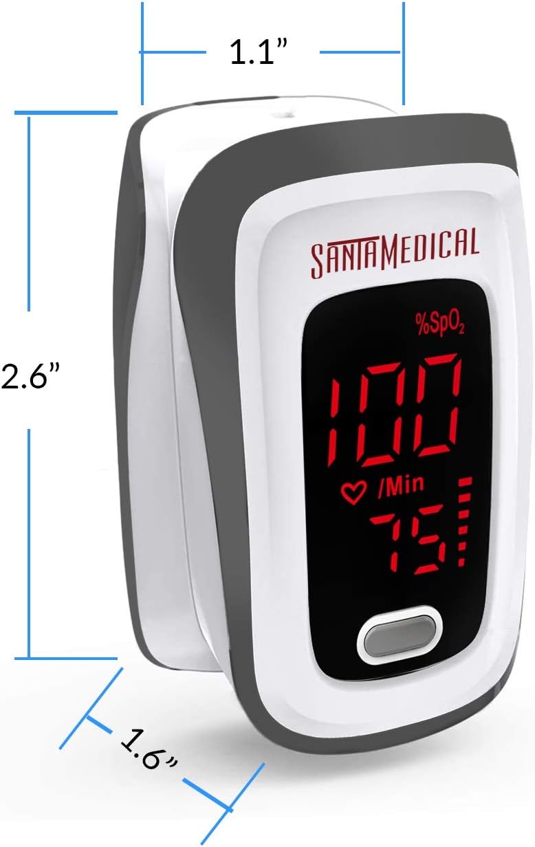 Fingertip Pulse Oximeter, Blood Oxygen Saturation Monitor (SpO2) with Pulse Rate Measurements and Pulse Bar Graph