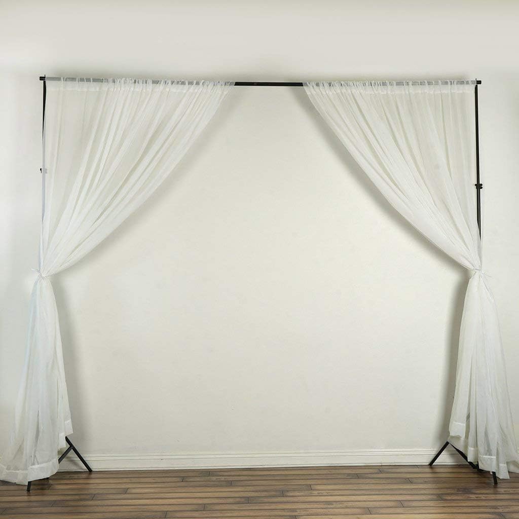 AK TRADING CO. 120" Wide (10Ft Wide) Sheer Voile Drape Panels for Backdrop, Wedding Events, Ceiling Drapes, Event Masking, & Decor - Select from 6ft to 50ft Length. (10 feet x 20 feet, Red)