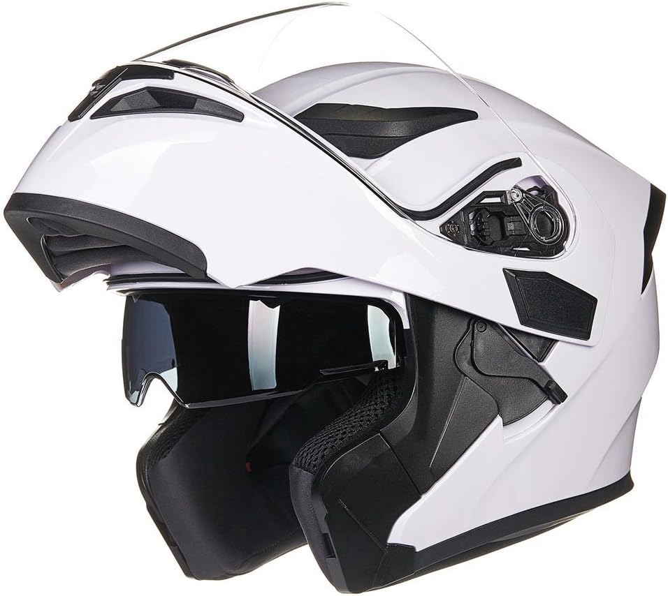 ILM Motorcycle Dual Visor Flip up Modular Full Face Helmet DOT Model 902/902L