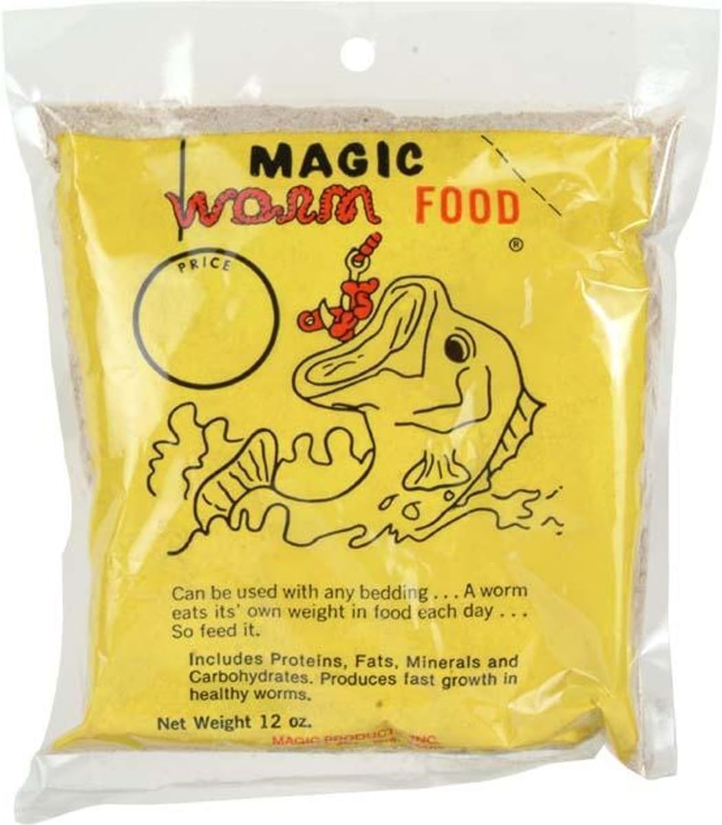 Magic Products Worm Food Fishing Bait, 12-Ounce, Brown
